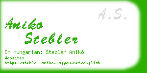 aniko stebler business card